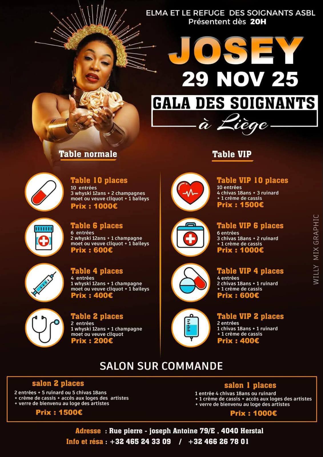 Affiche de la première édition du Gala des Soignants, organisée le 29 novembre 2025 à Herstal.